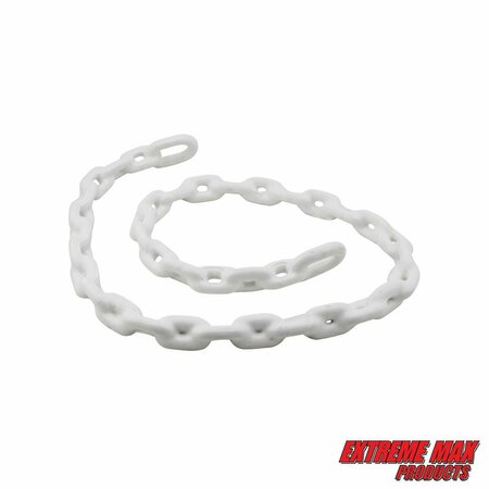 EXTREME MAX Extreme Max 3006.6587 BoatTector PVC-Coated Anchor Lead Chain - 1/4" x 4', White 3006.6587